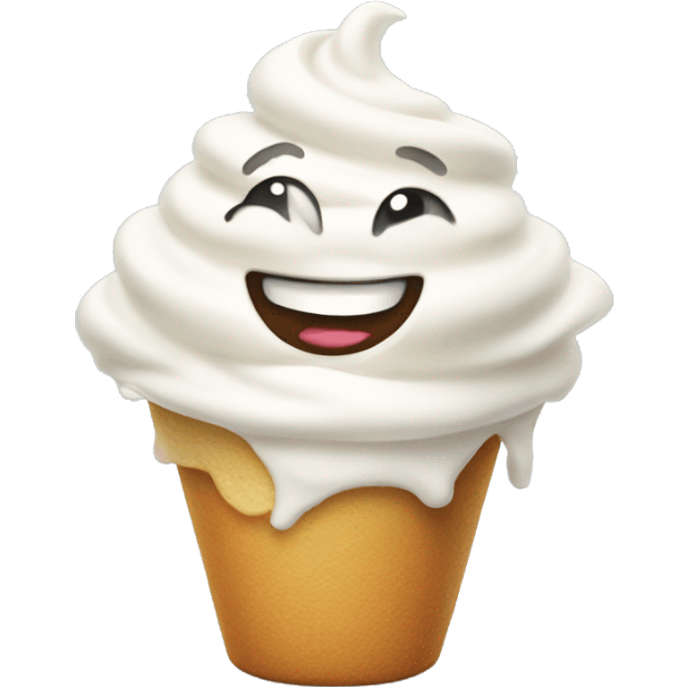 Whip Cream smiling  emoji