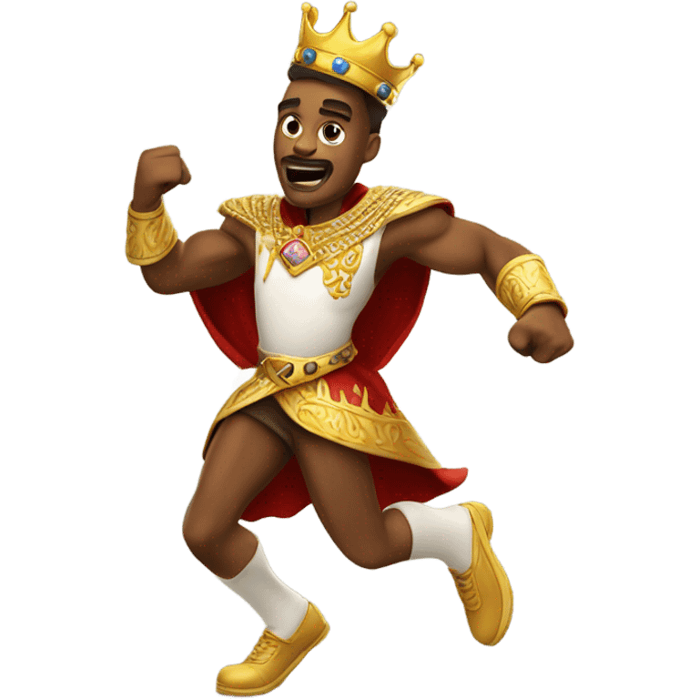 King running with crown emoji