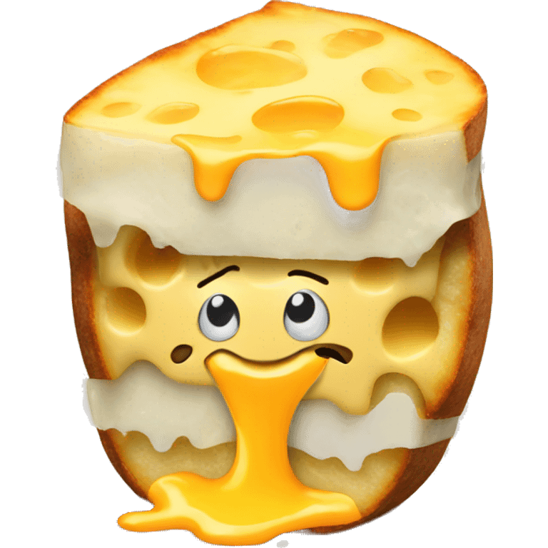 melted cheese over potato emoji