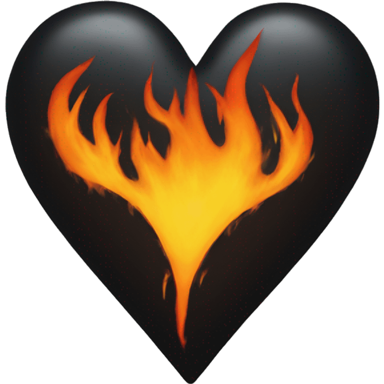 Black heart in flames emoji