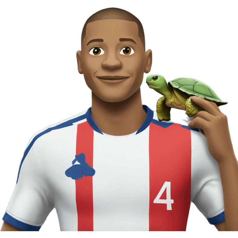 Mbappé sur une tortue  emoji