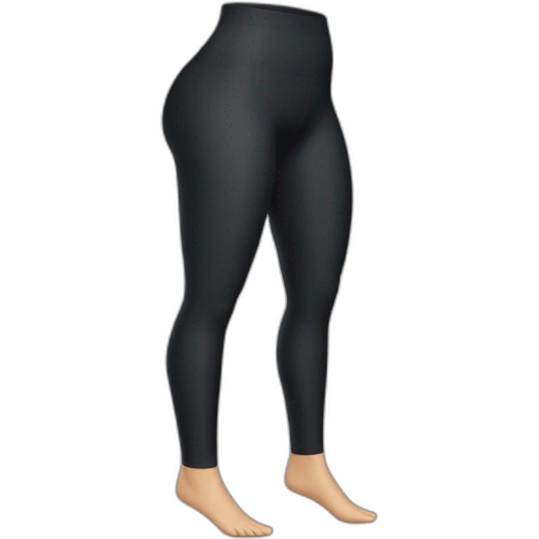 very well developed female upper legs in leggins emoji