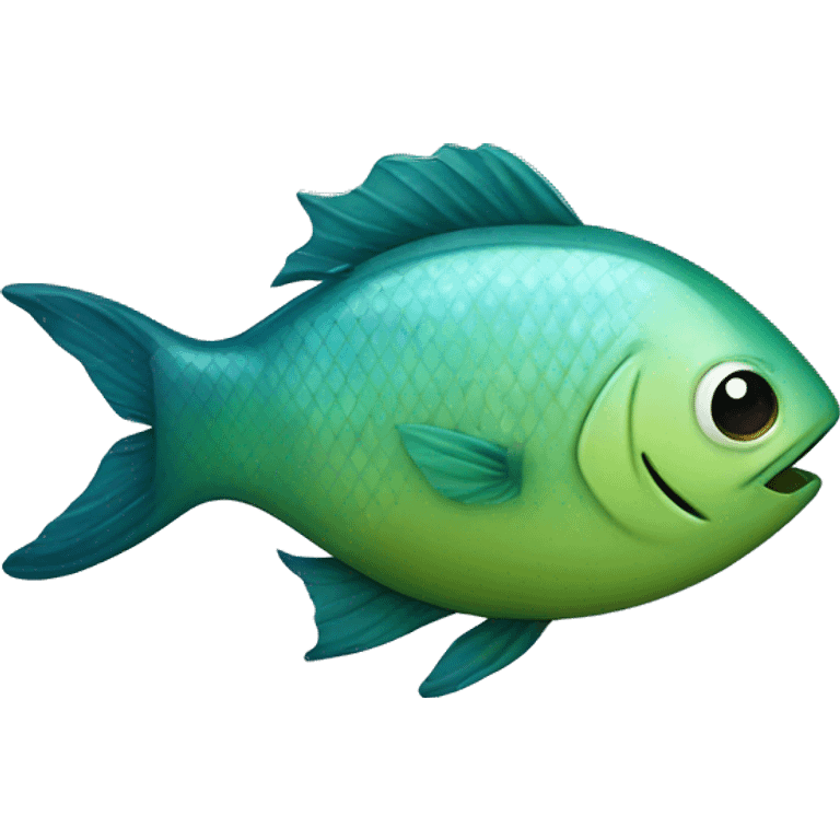 apple in a shape of fish emoji