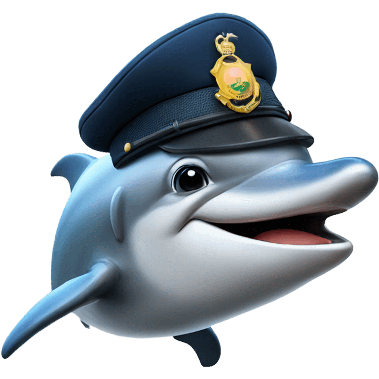 a dolphin who is both german and a police officer  emoji