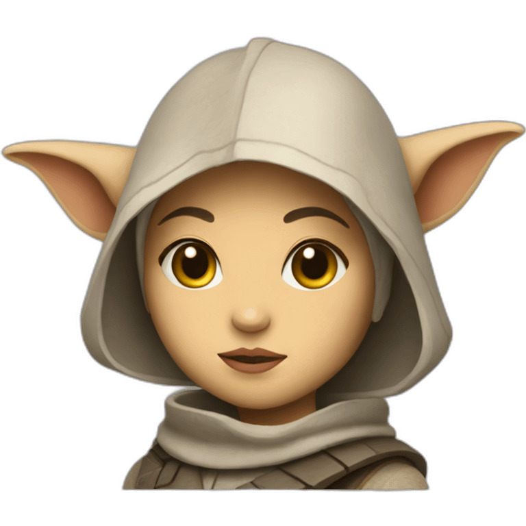 Grogu star wars girl emoji