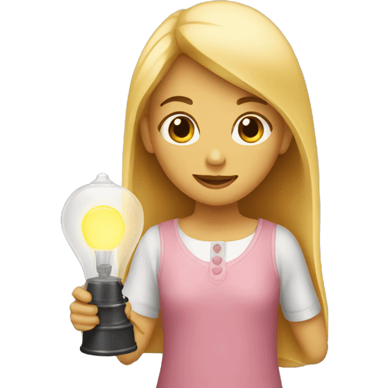 Girl with a lamp emoji