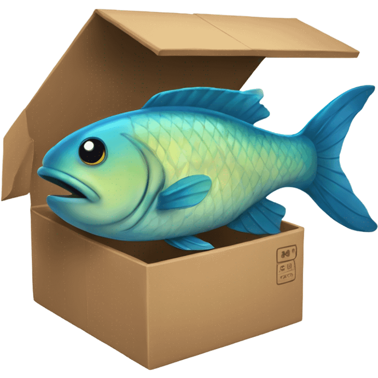 Fish in a box emoji