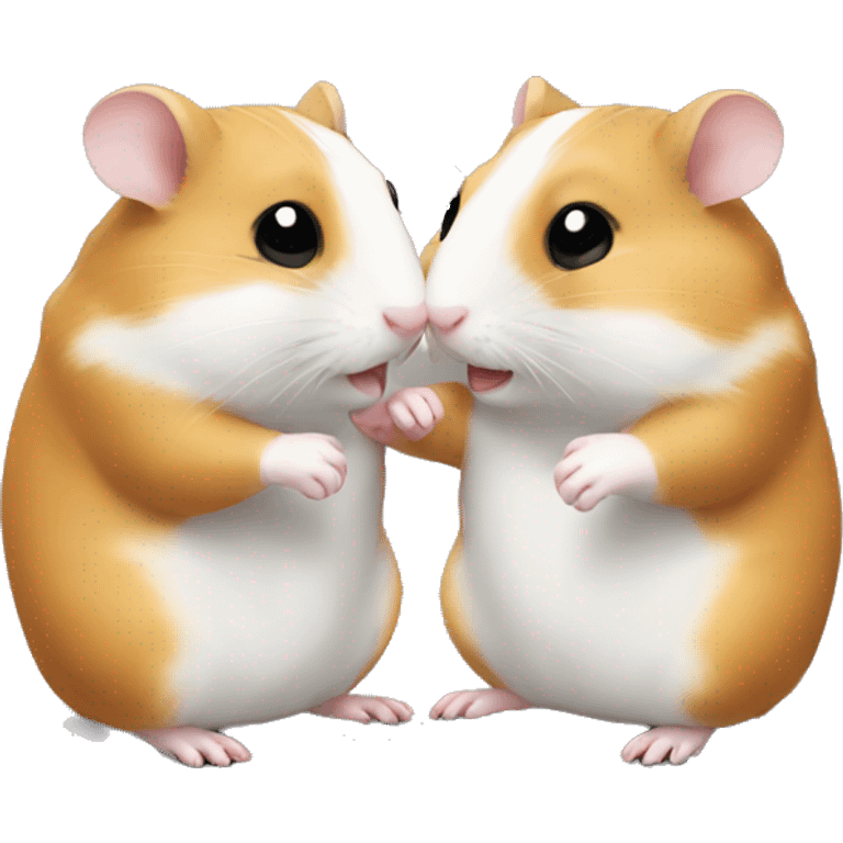 two hamsters handshake emoji