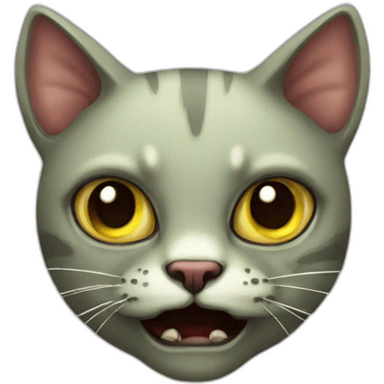 cat but zombie emoji