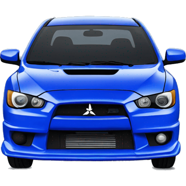 mitsubishi lancer IX evolution  blue  emoji