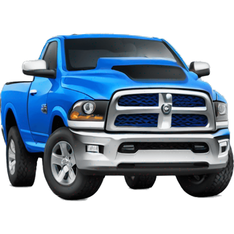 Dodge ram truck blue emoji