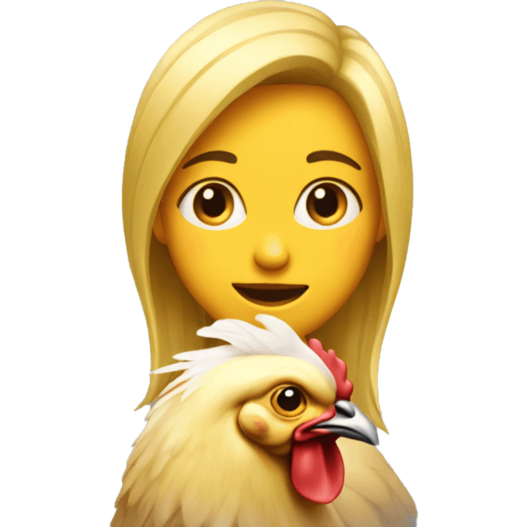 Girl chicken  emoji