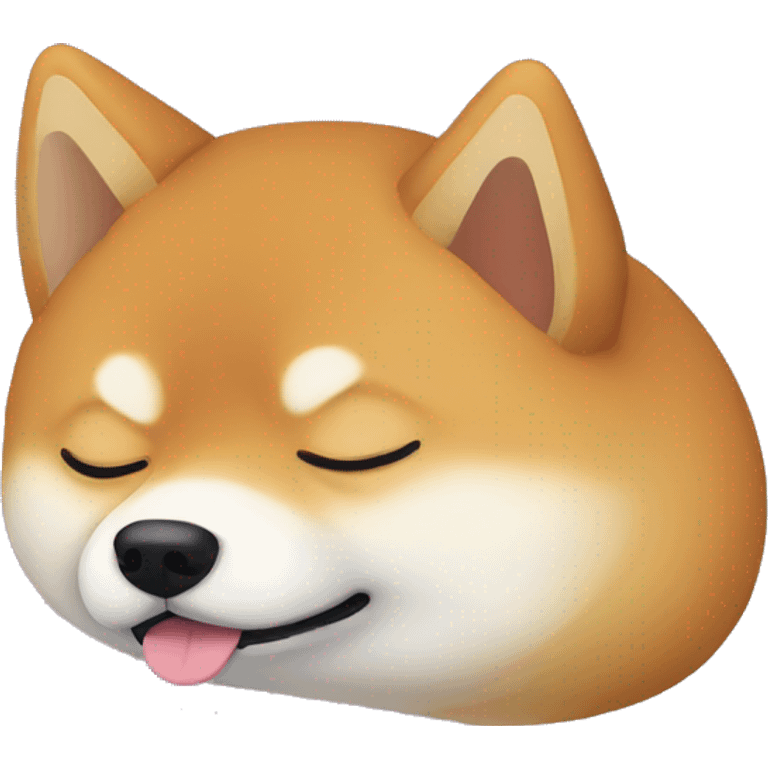 Shiba inu is sleeping  emoji