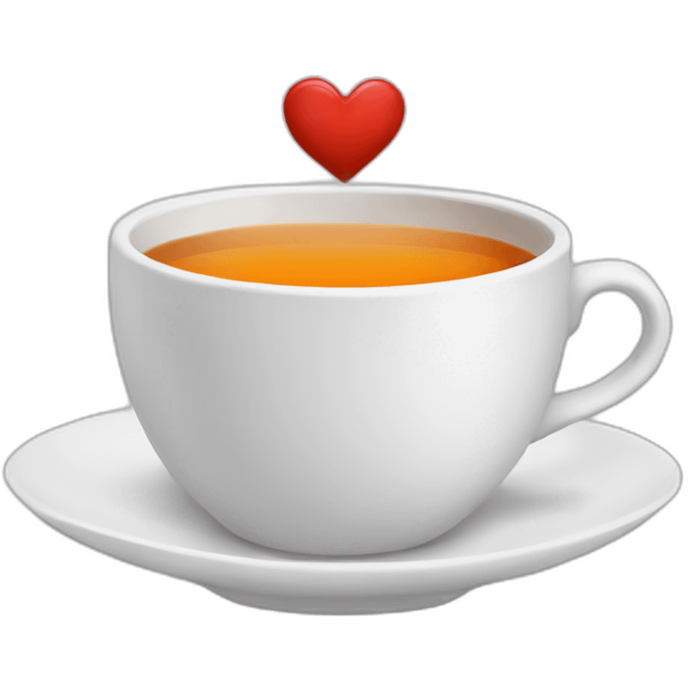 Tea with heart emoji