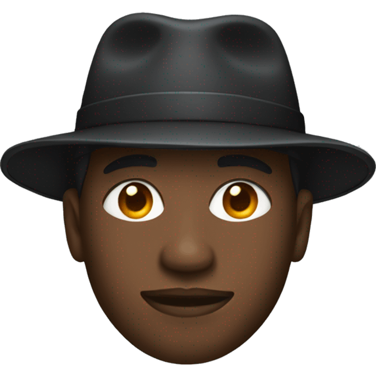 A black man wearing a hat emoji