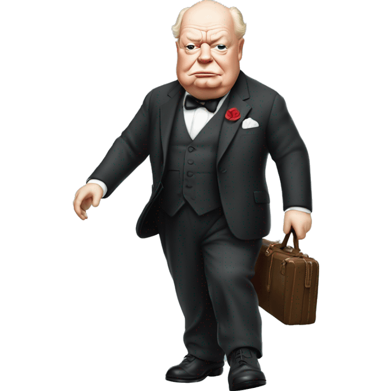 Winston Churchill carrying a tommy  emoji