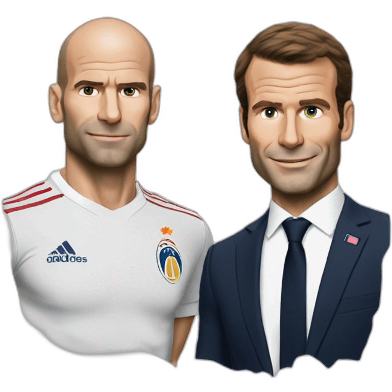 Macron avec Zidane  emoji