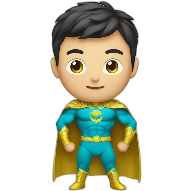 Superhero Kazakhman with ornament of Kazakhstan emoji