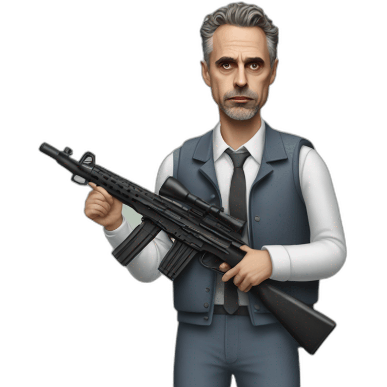 Jordan b peterson with rifle emoji