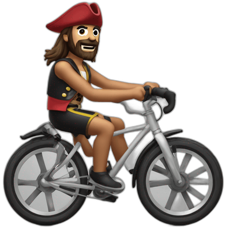 Steve the pirate on a roadbike emoji