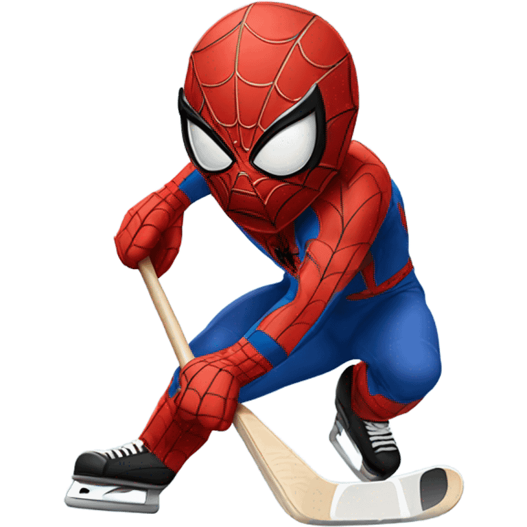 Spider-Man playing hockey emoji