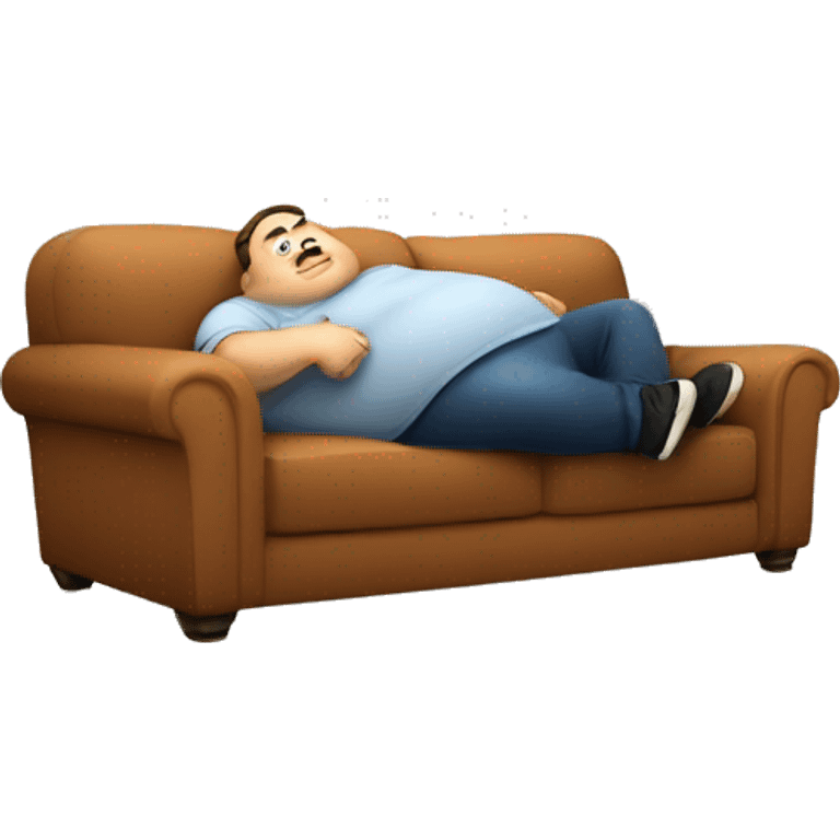 Fat man couch emoji