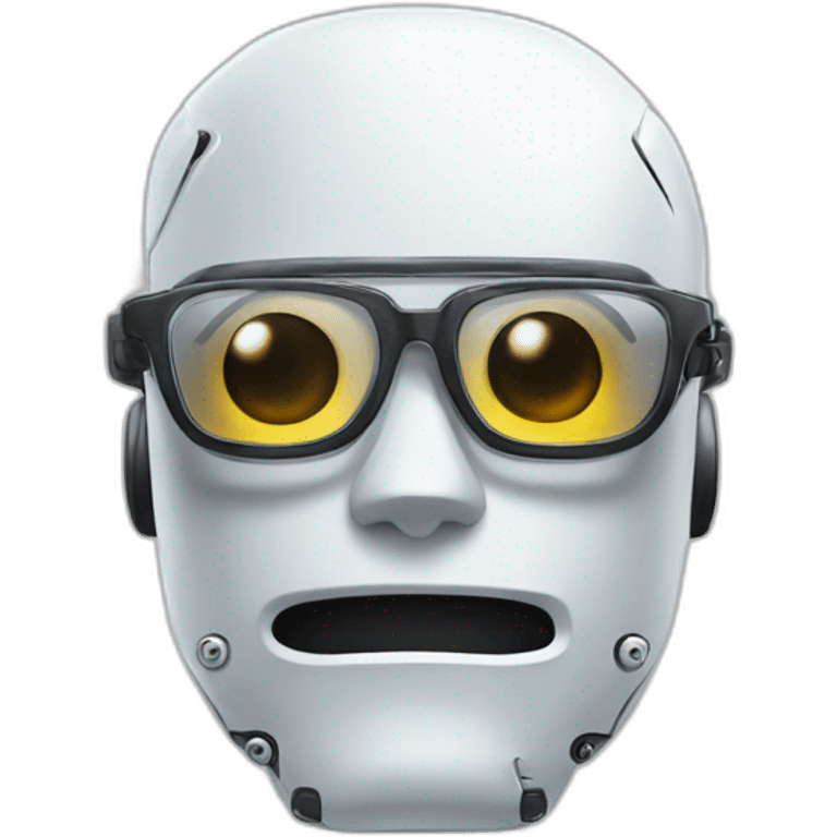 Robot with glasses emoji