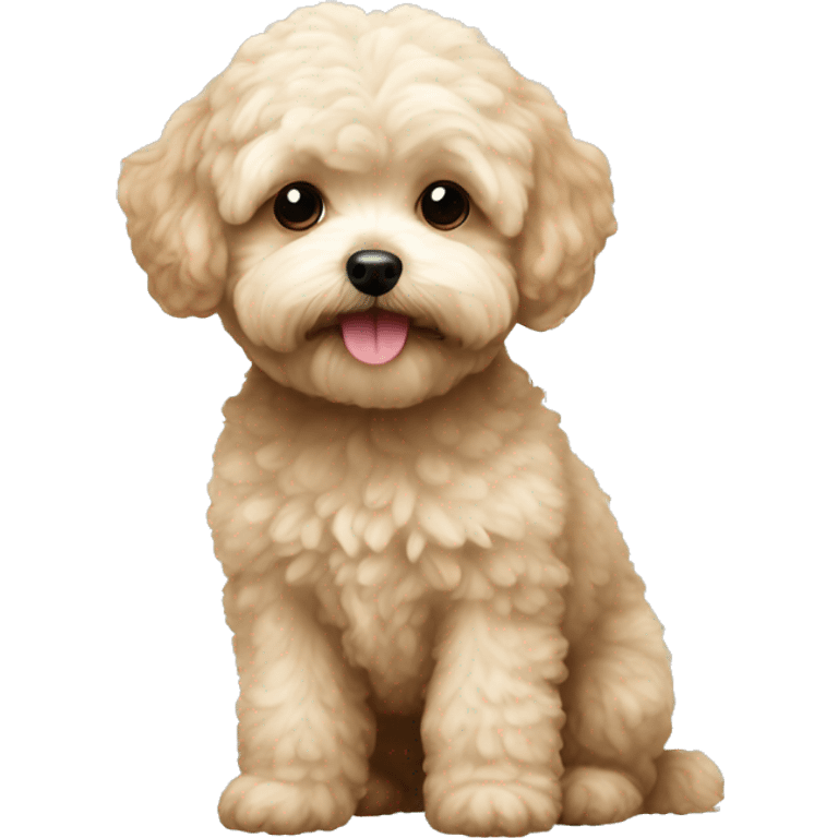 A maltipoo dog super cute emoji