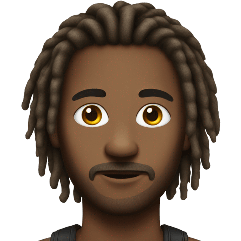 realistic solo male portrait with short dreads emoji