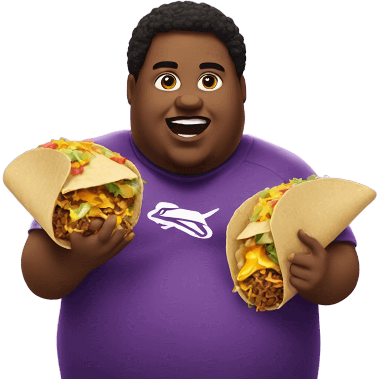 fat person eating taco bell emoji