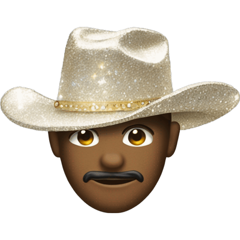 Sparkly cowboy hat emoji