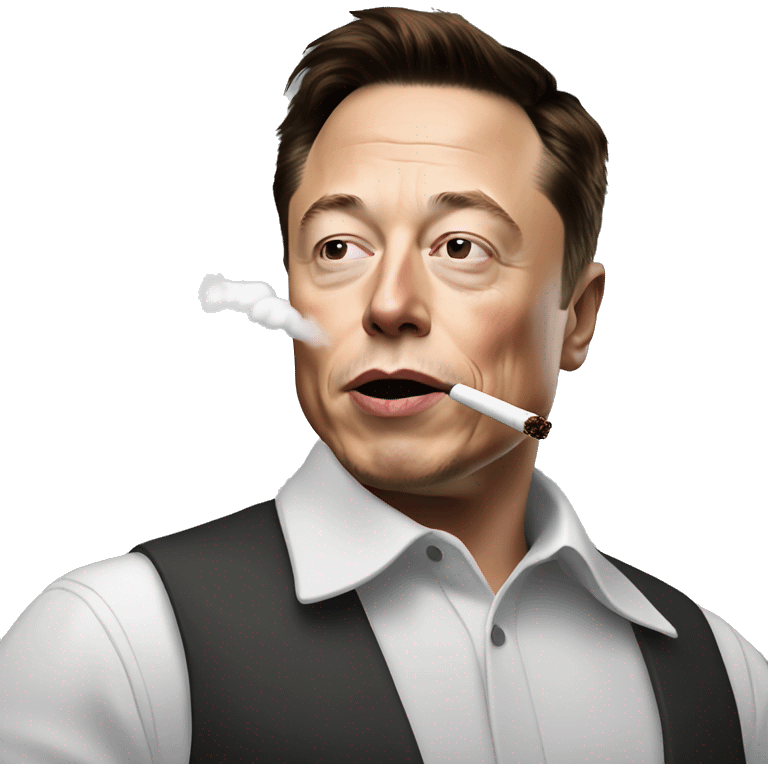 Elon musk smoke joint emoji