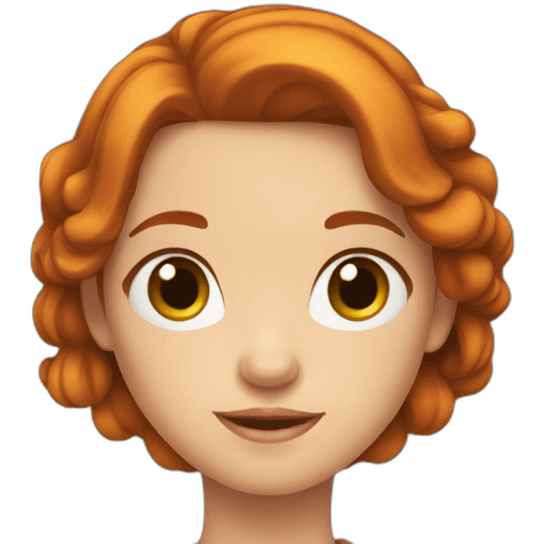 Fille rousse emoji