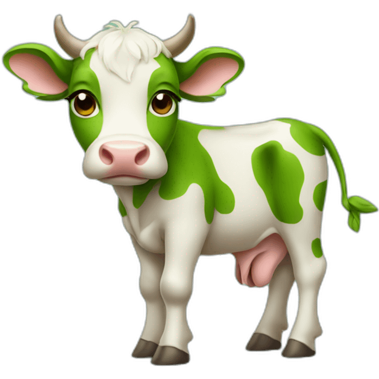 green nice baby cow emoji