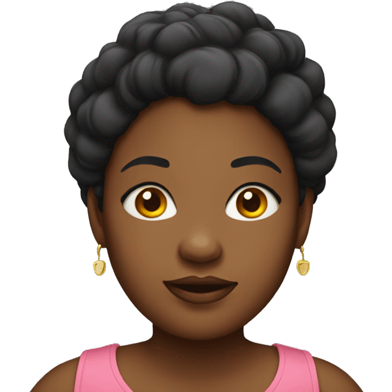 A fat beautiful black woman  emoji