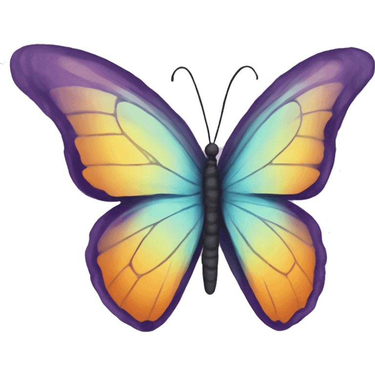 A butterfly but the body is a semicolon ; symbol emoji