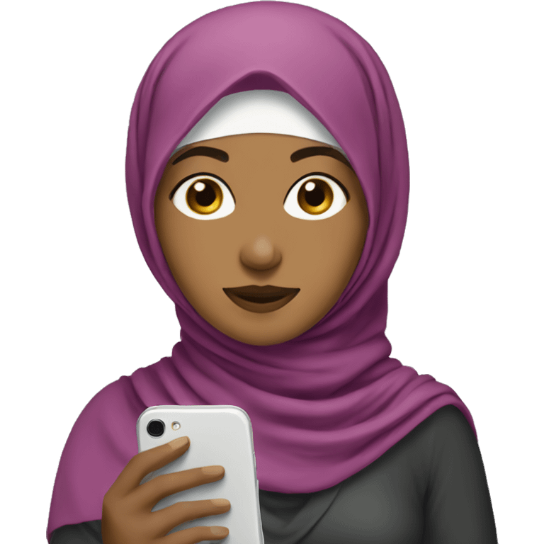 Hijabi with phone  emoji