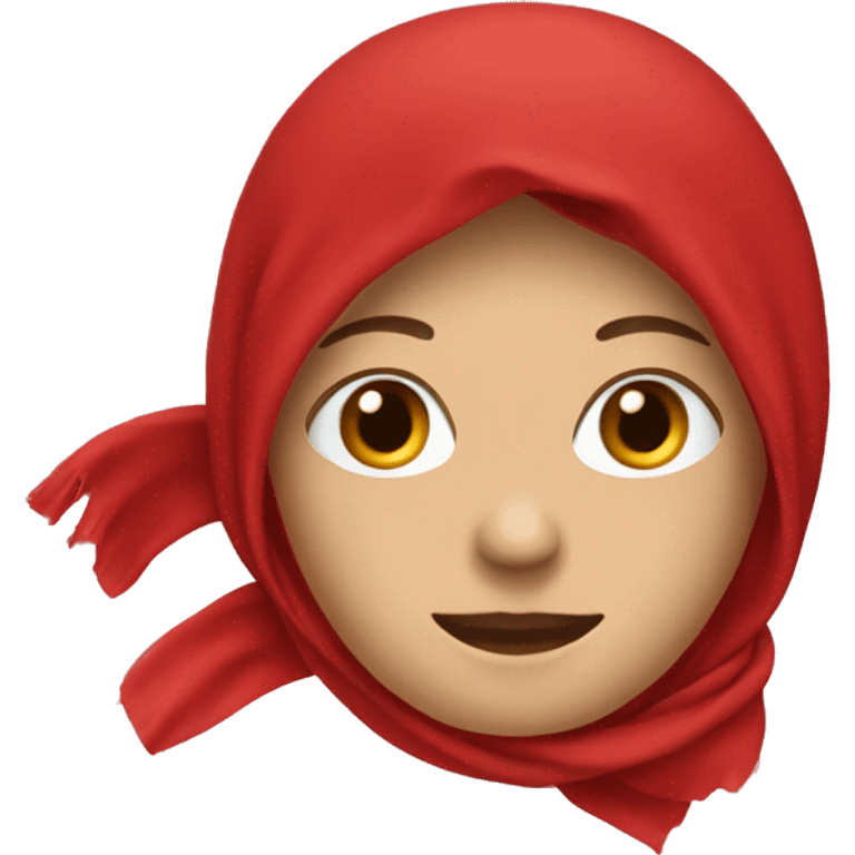 Red scarf for women emoji