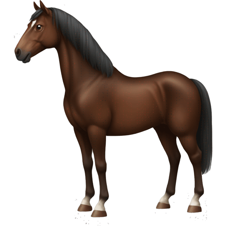 Dark chestnut horse Full Body  emoji