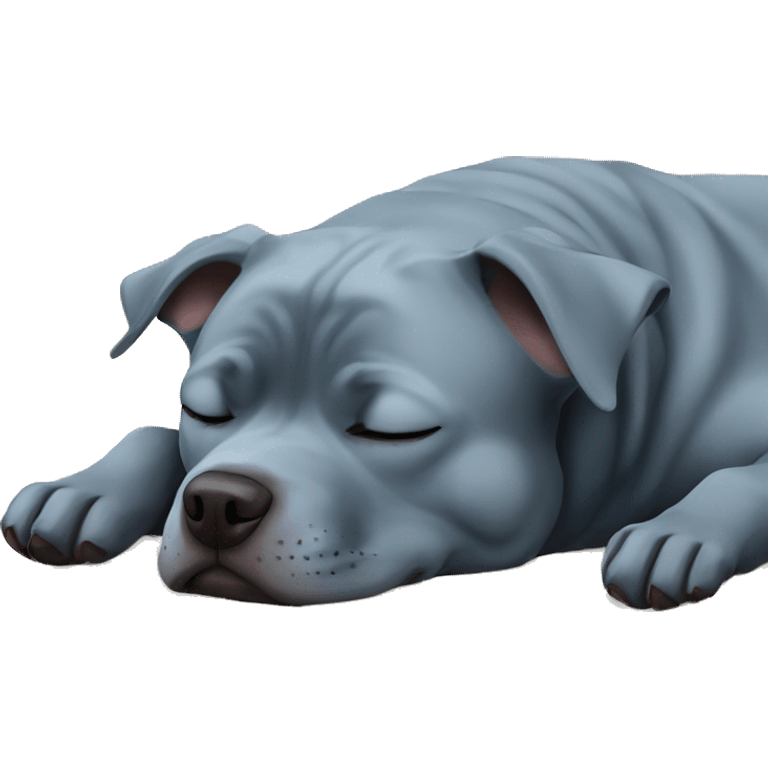 Blue Staffy sleeping  emoji