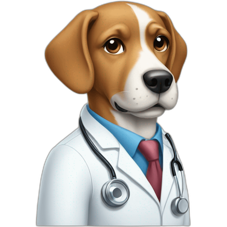 dog that thinks it's a doctor emoji