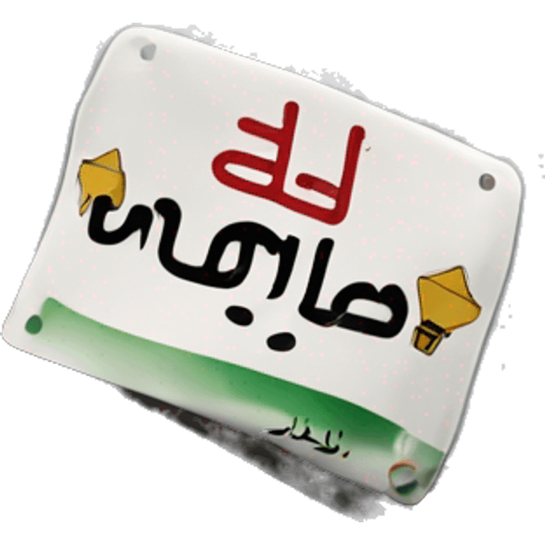 Al-Mutairi written on a Kuwaiti car plate emoji