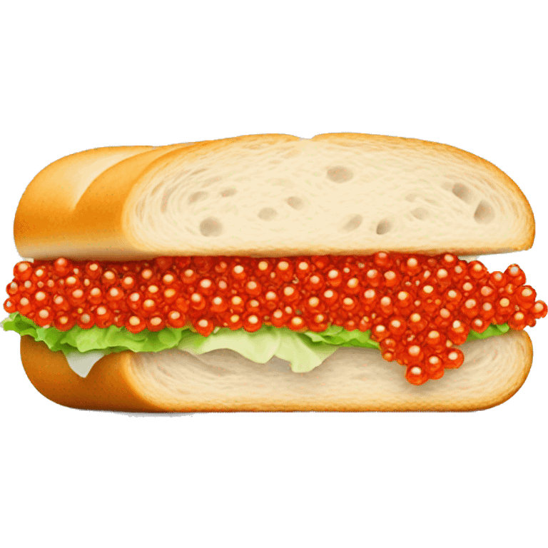 sandwich with red caviar emoji