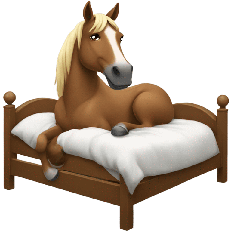 Horse in bed emoji