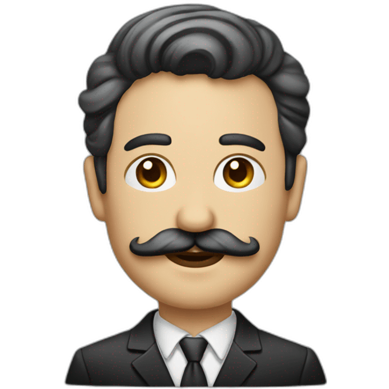 empresario con bigote emoji