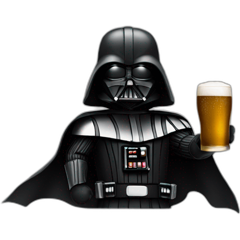 Dark vador with two beers emoji