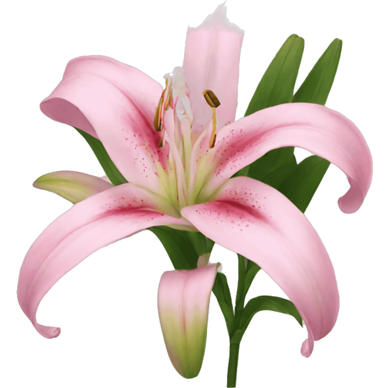 Pink lily emoji