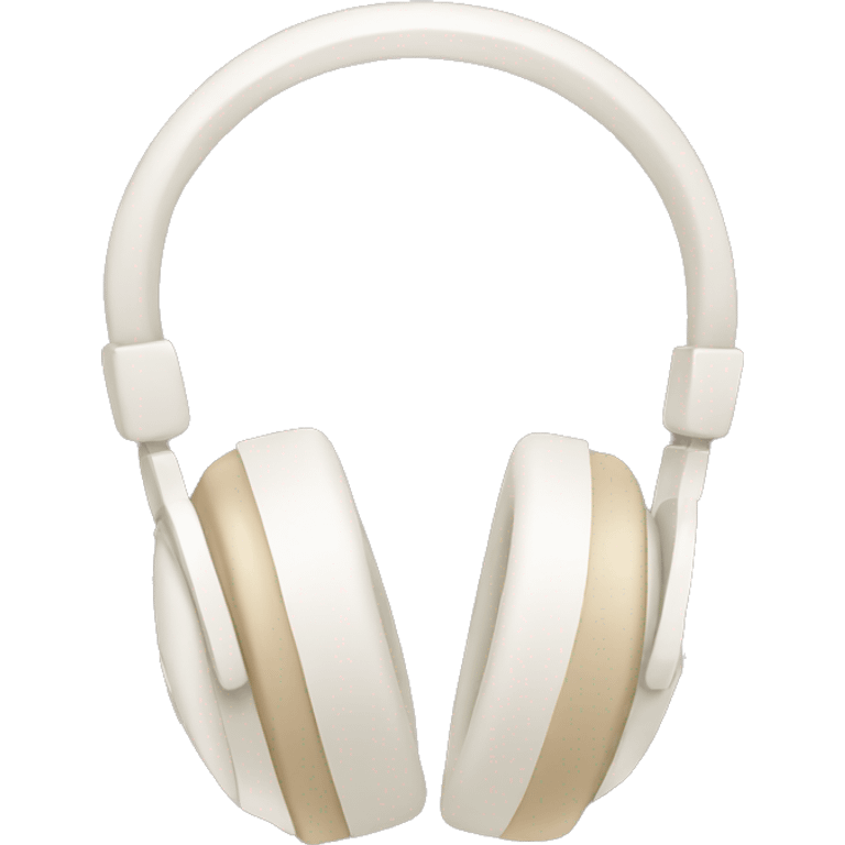 White headphones with beige bows emoji