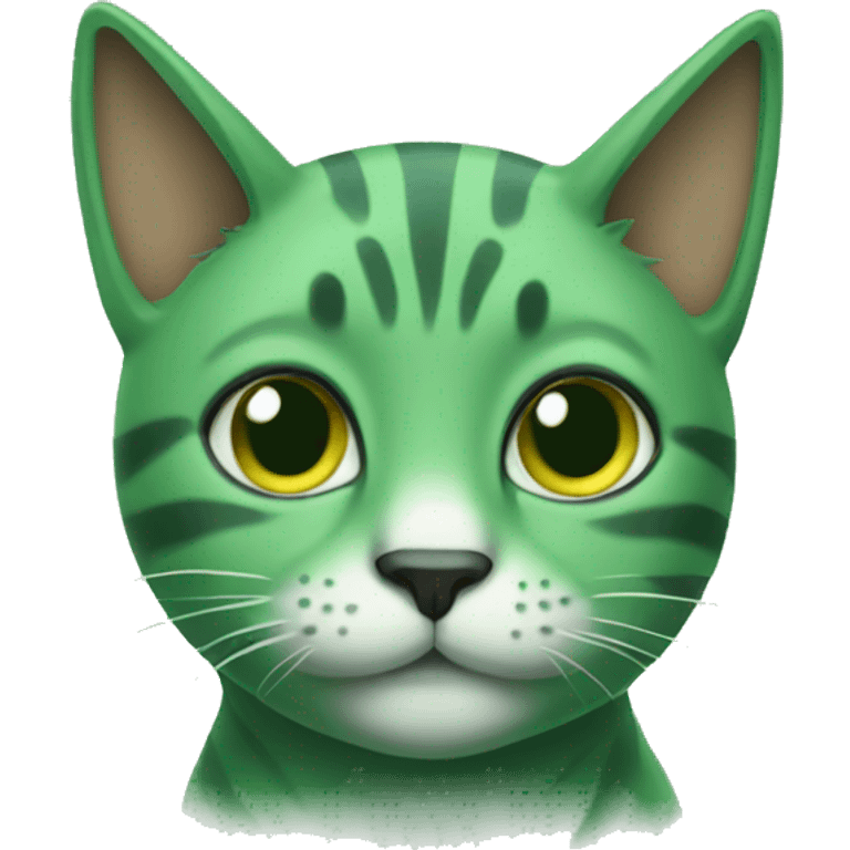 green cats emoji