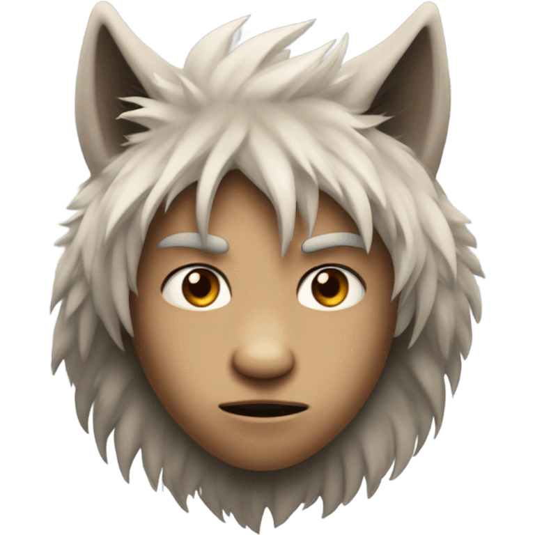 Human boy turning into a wolf emoji